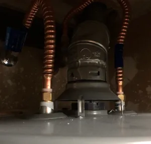 Water Heater Hot Outlet & Cold In